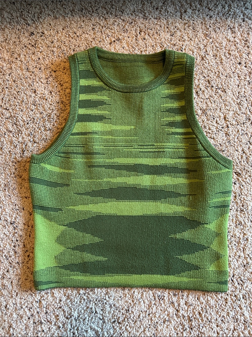 Colorful Natalie green tank top